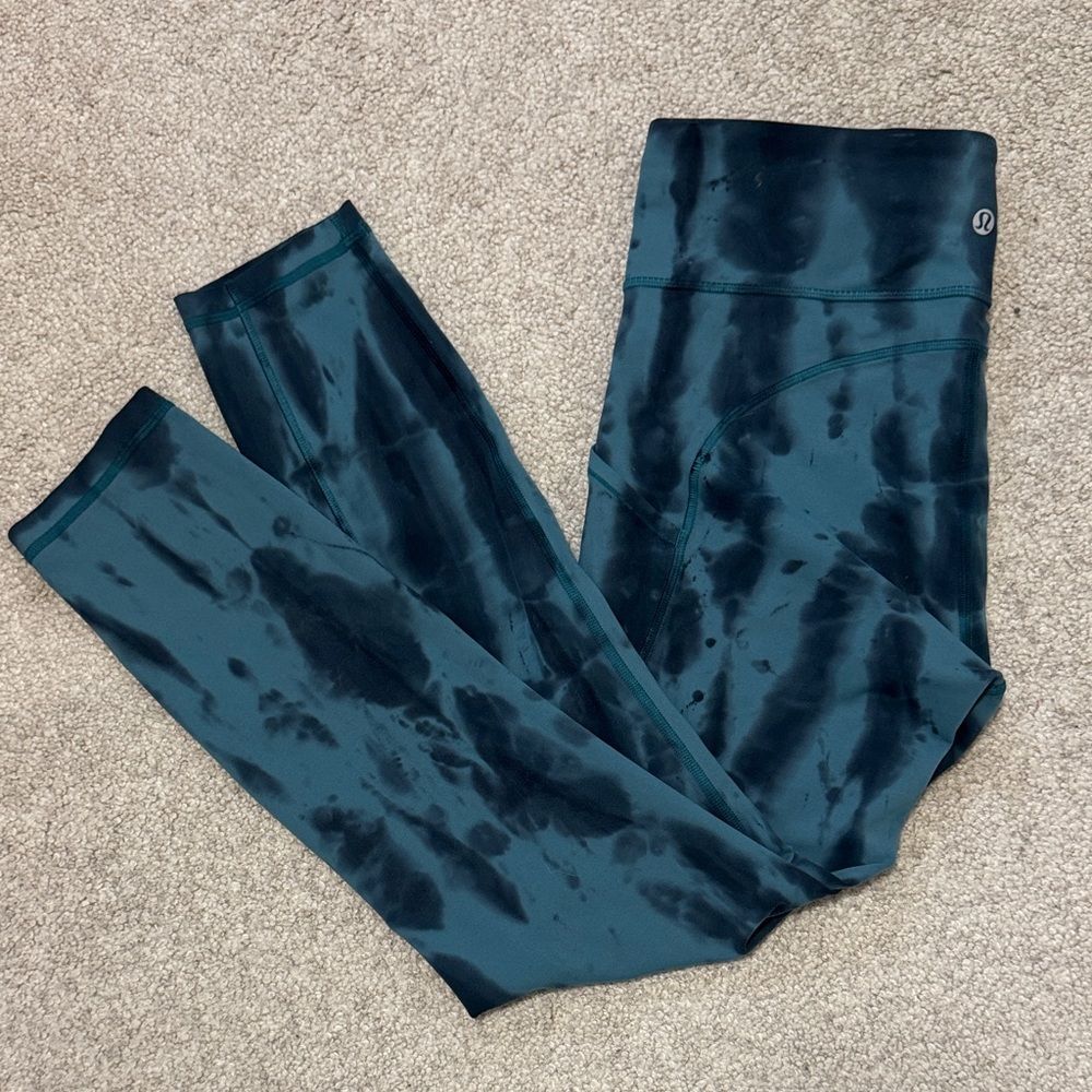 lululemon Invigorate High-Rise Tights 25" Shibori Teal Wash Sz6